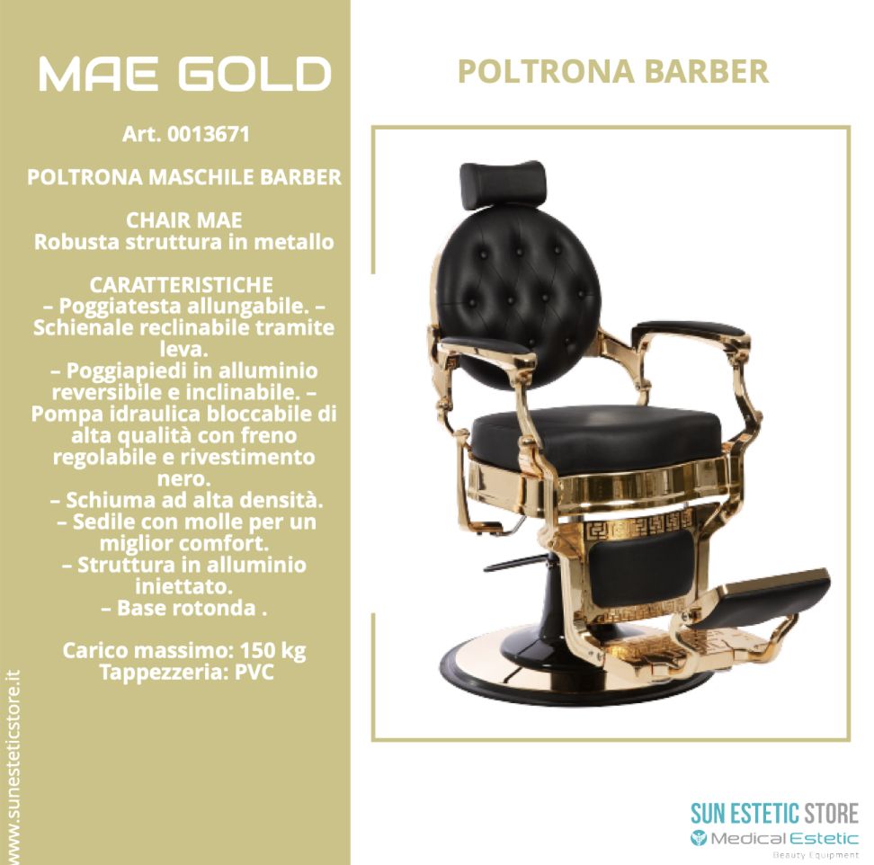 MAE GOLD Poltrona Barber