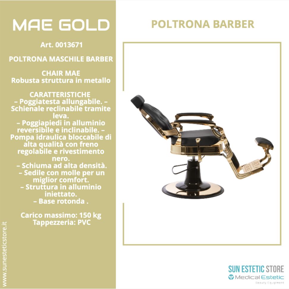 MAE GOLD Poltrona Barber