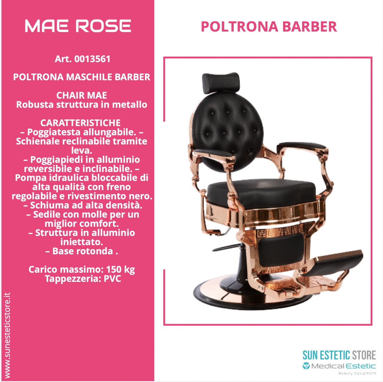 MAE ROSE Poltrona Barber