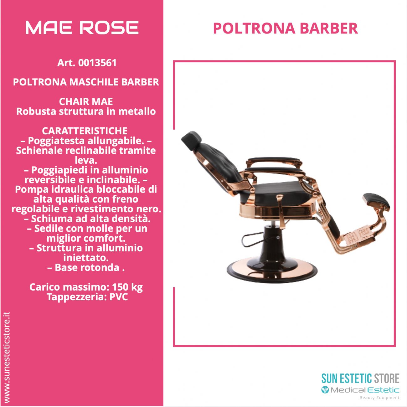 MAE ROSE Poltrona Barber