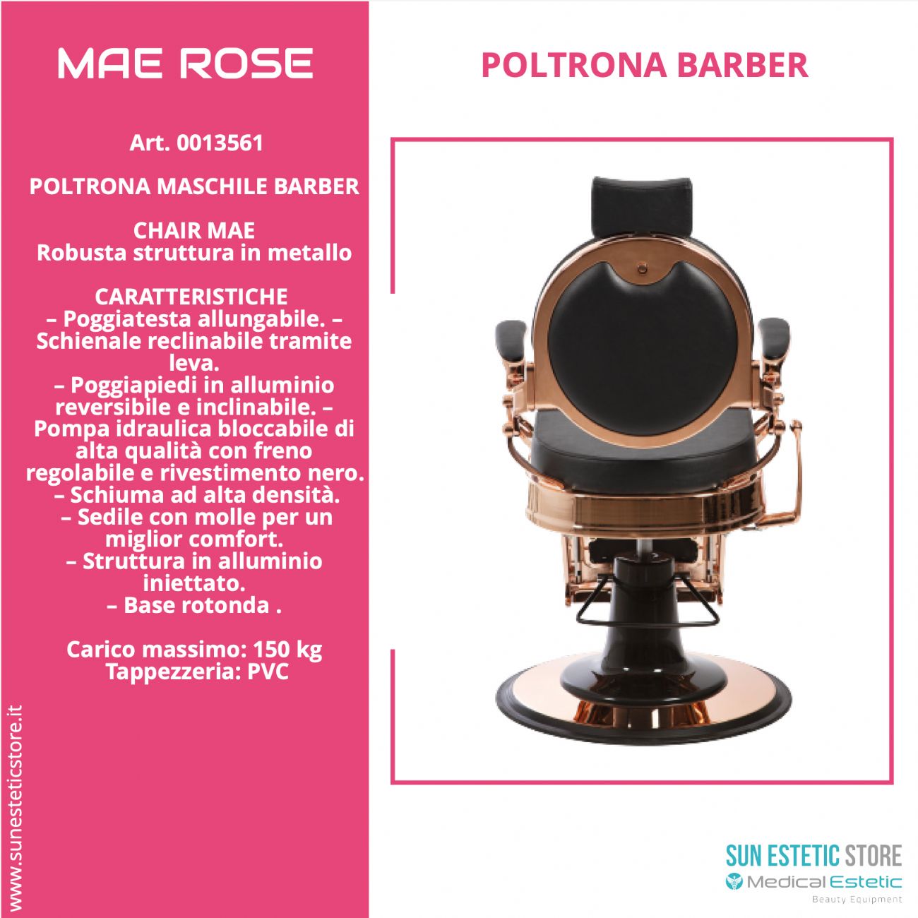 MAE ROSE Poltrona Barber