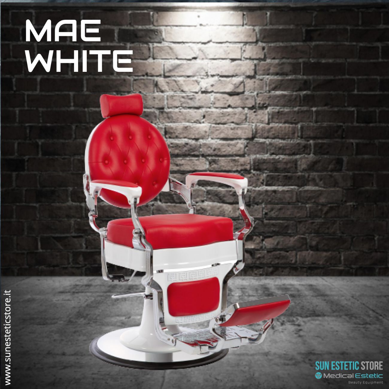 MAE RED WHITE Poltrona Barber