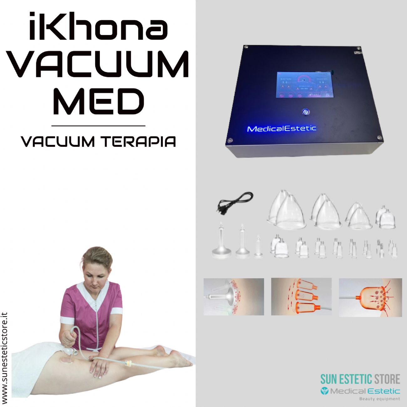 iKhona Vacuum Med vacuum terapia coppettazione