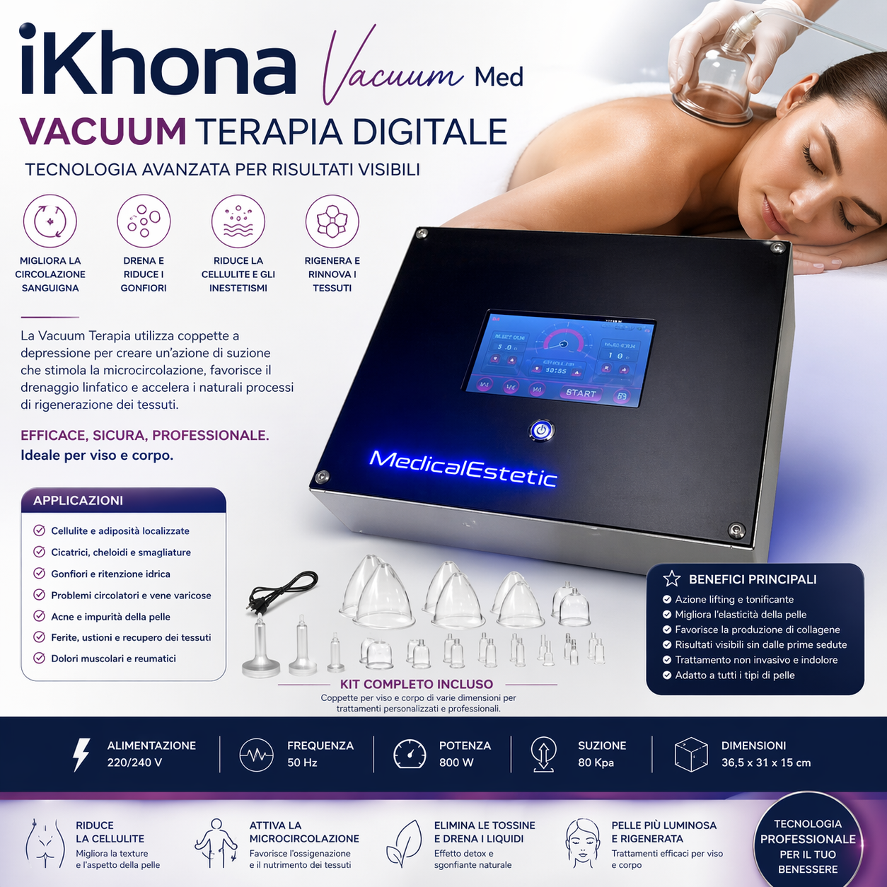 iKhona Vacuum Med vacuum terapia coppettazione