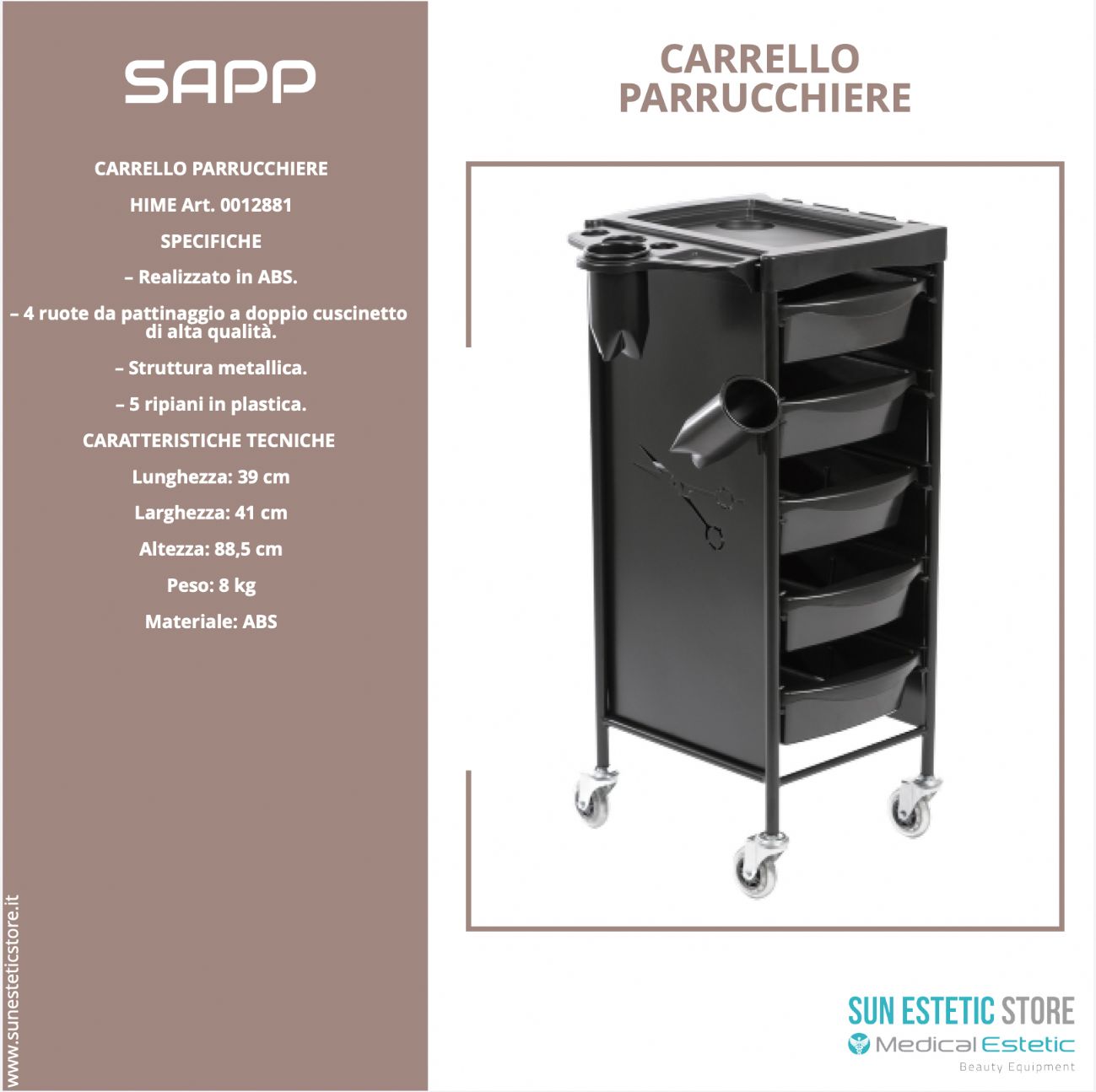 Sapp Carrello parrucchiere