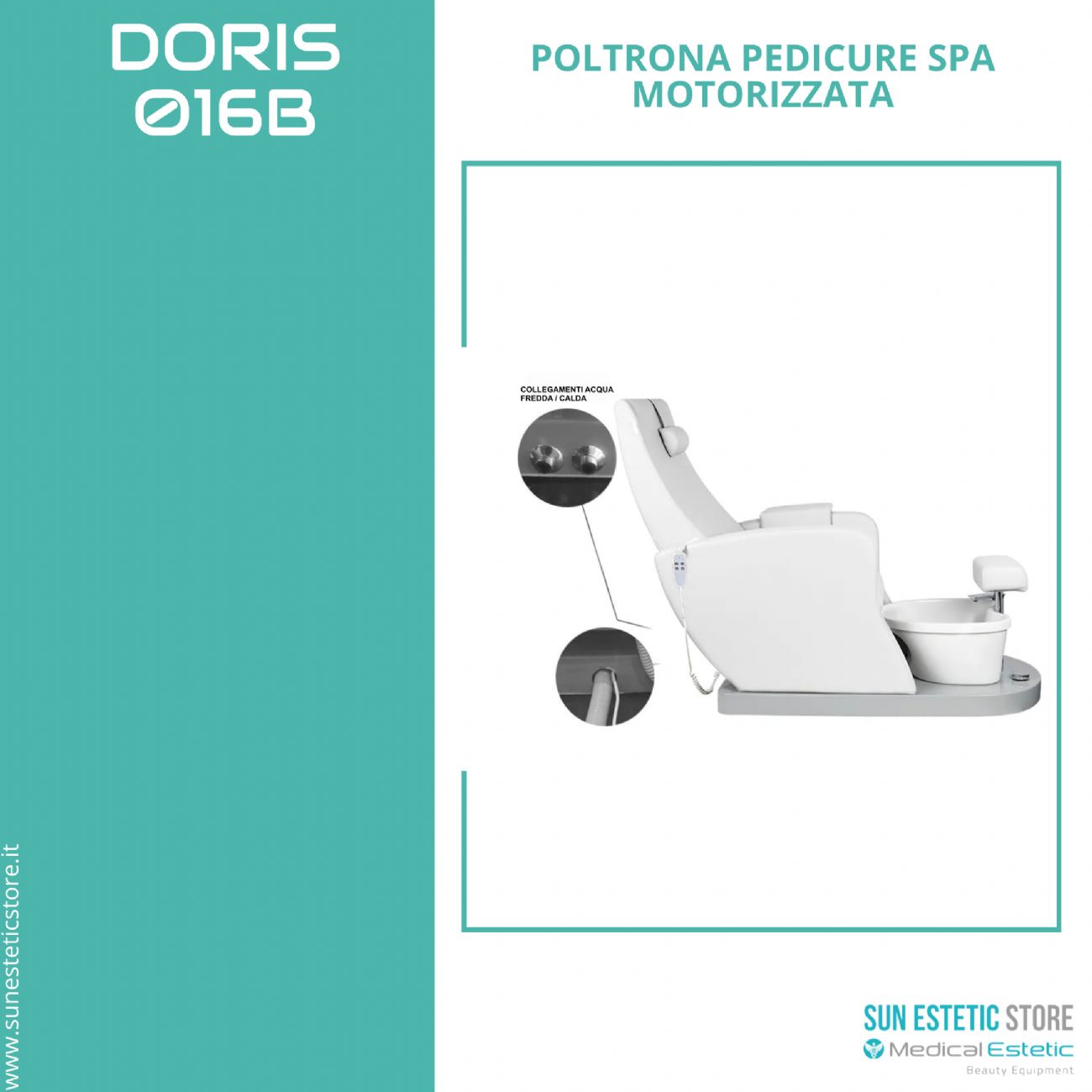 Doris 016B poltrona pedicure Spa elettrica motorIzzata estetica nails wellness