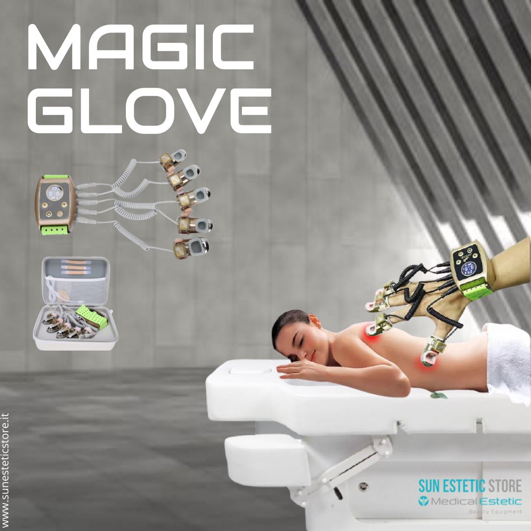 Magic Glove guanto massaggiatore viso corpo infrarossi + EMS + RF