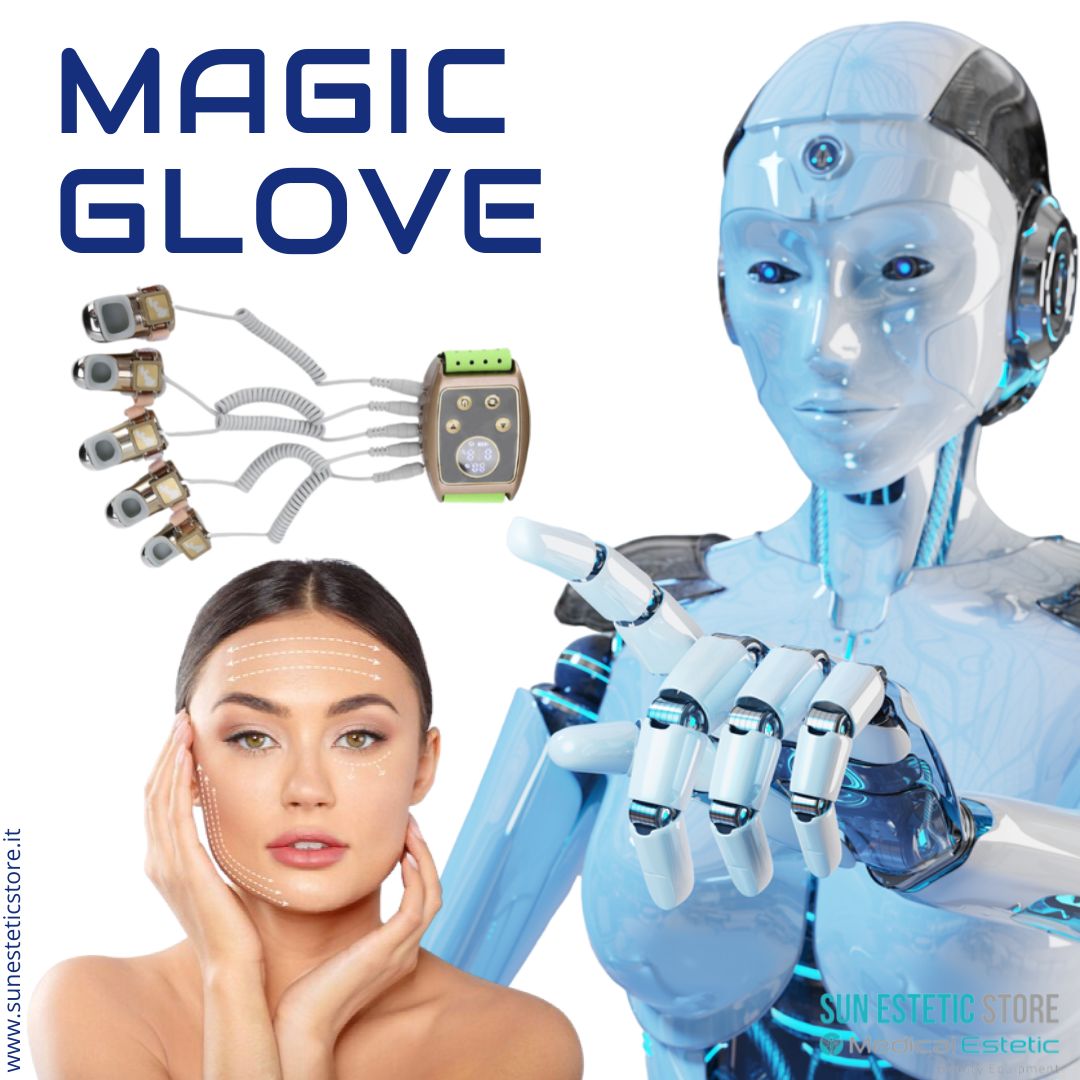 Magic Glove guanto massaggiatore viso corpo infrarossi + EMS + RF