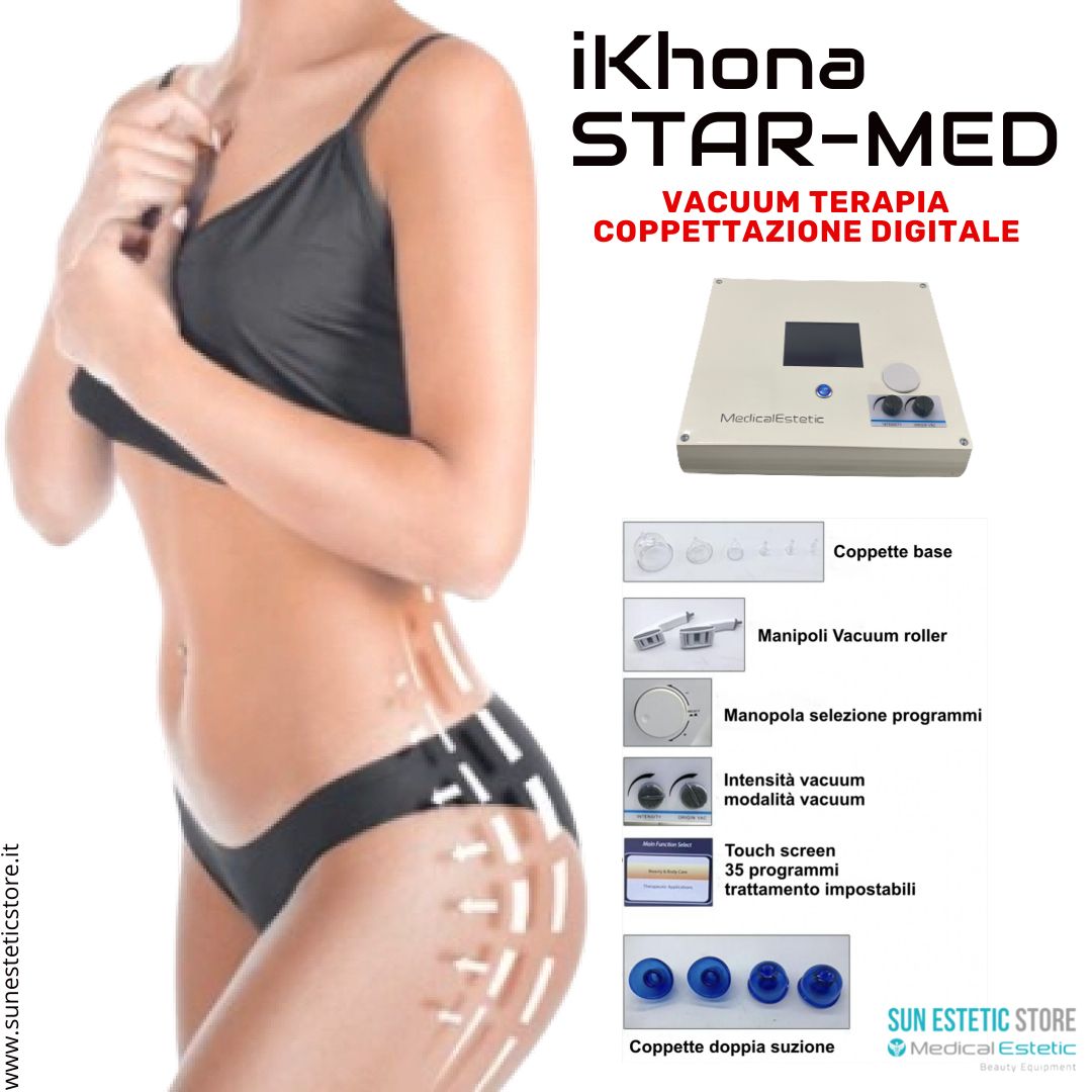 iKhona Star Med Vacuum terapia digitale professionale trattamenti massaggio endodermico estetica