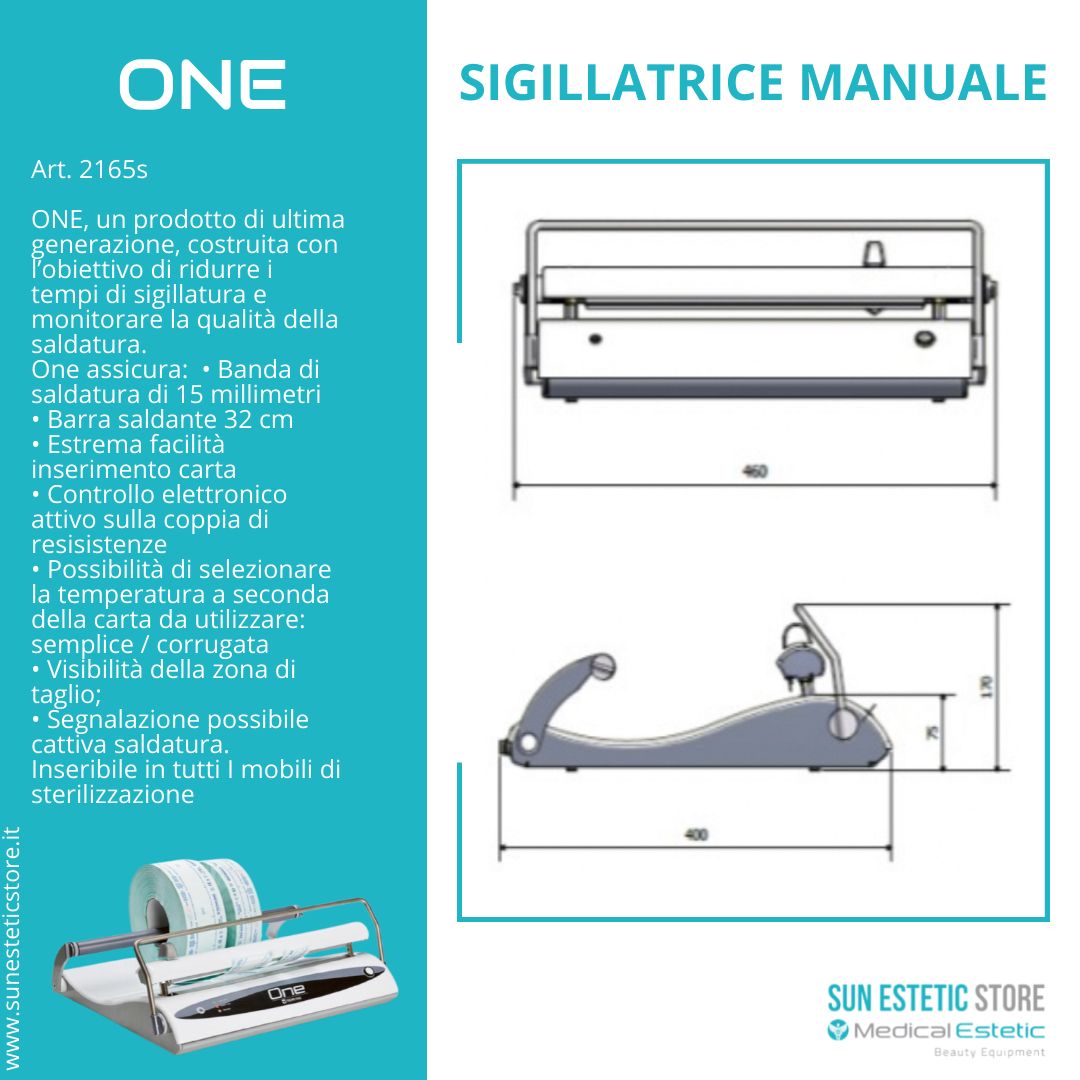 One termosigillatrice buste per autoclave sterilizzazione disinfezione attrezzi