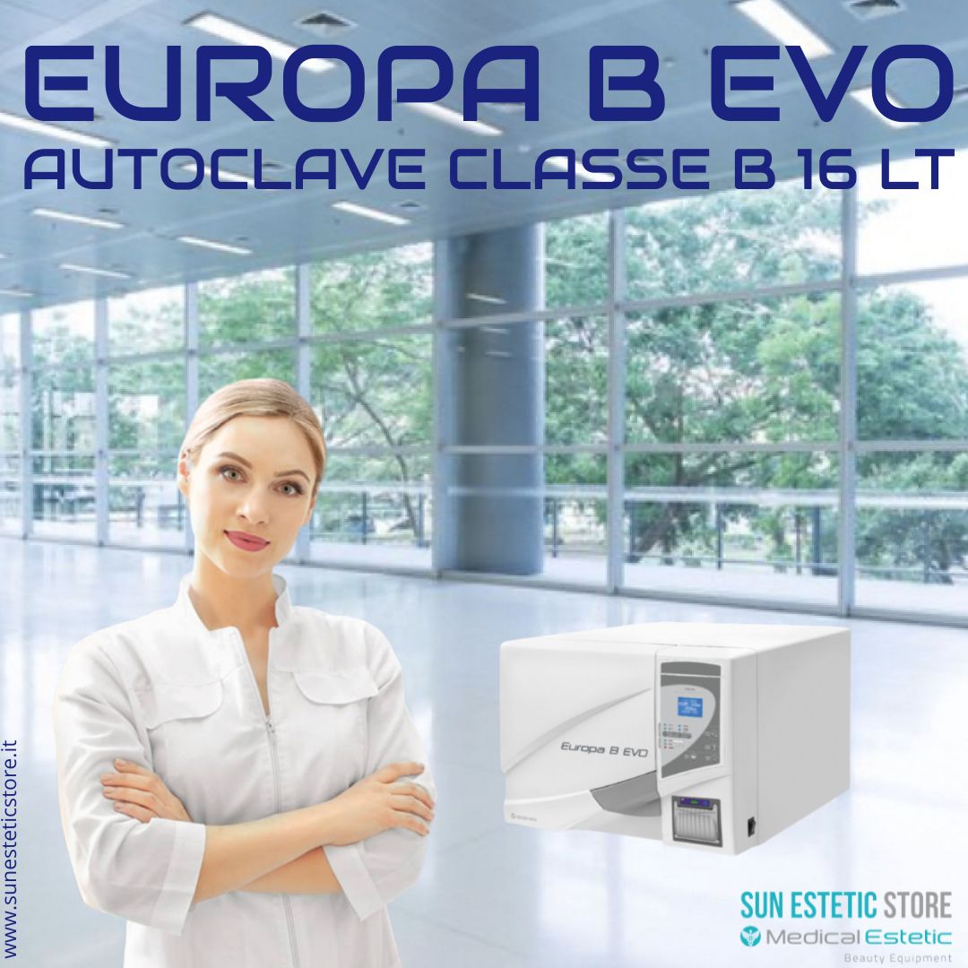 Europa B Evo Autoclave classe B a vapore sterilizzazione attrezzi estetica