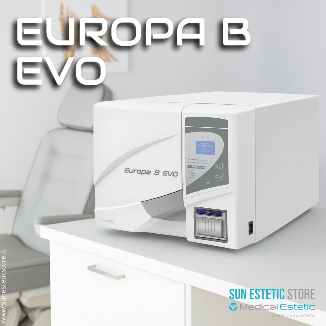 Europa B Evo Autoclave classe B a vapore sterilizzazione attrezzi estetica