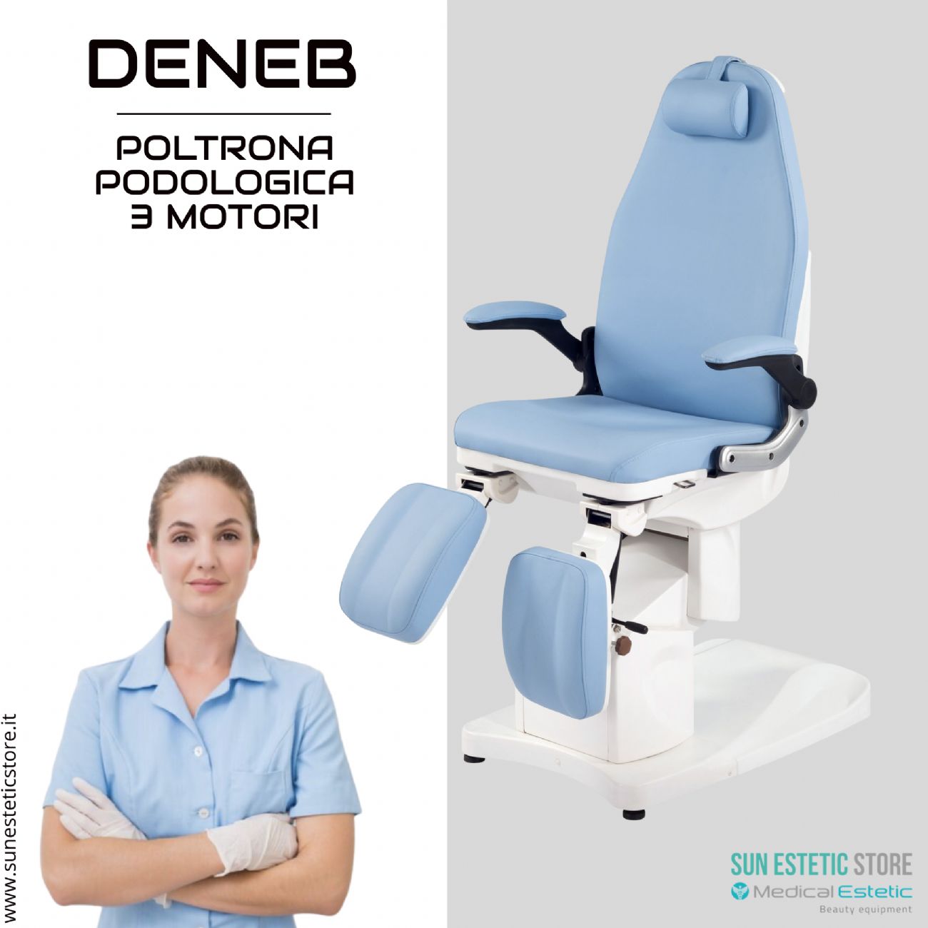 DENEB Poltrona pedicure 3 motori