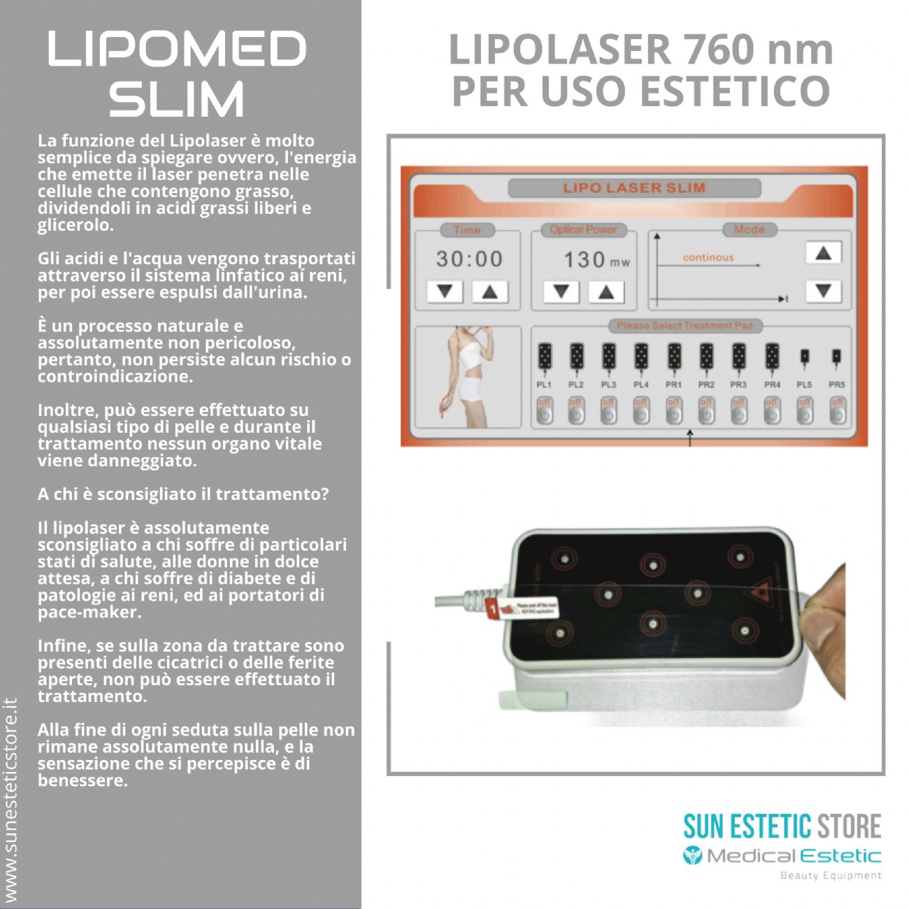 iKhona LIPOMED SLIM LIPOLASER ESTETICO 760 nm