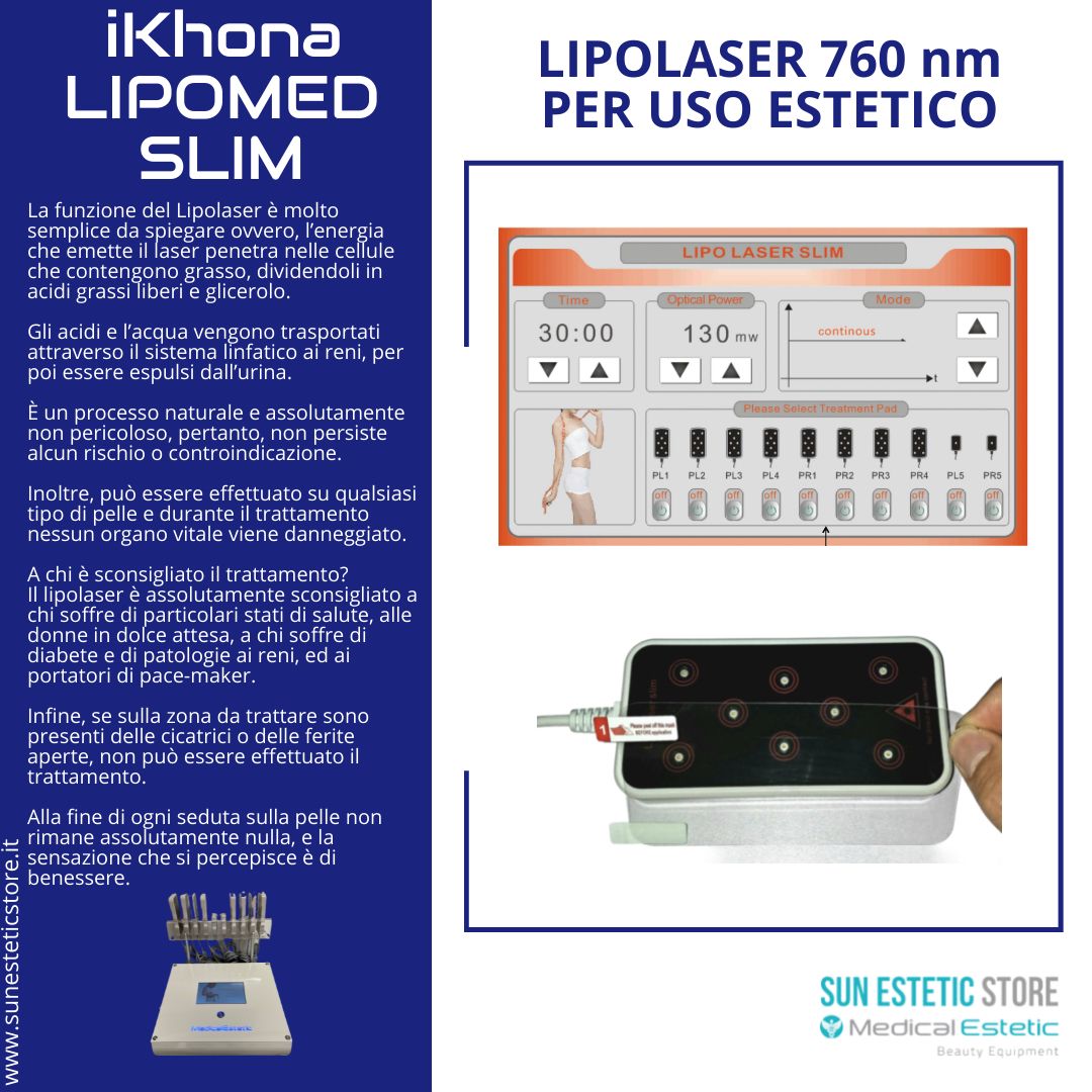 iKhona LIPOMED SLIM LIPOLASER ESTETICO 760 nm