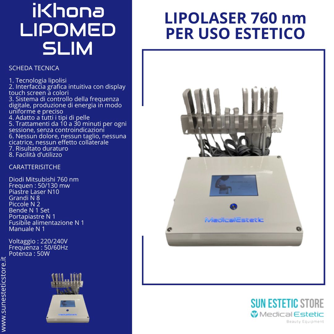 iKhona LIPOMED SLIM LIPOLASER ESTETICO 760 nm