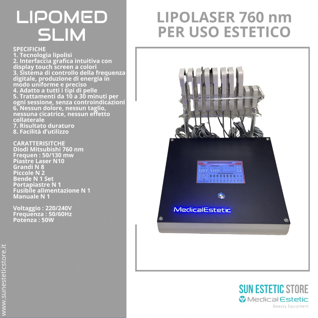 iKhona LIPOMED SLIM LIPOLASER ESTETICO 760 nm