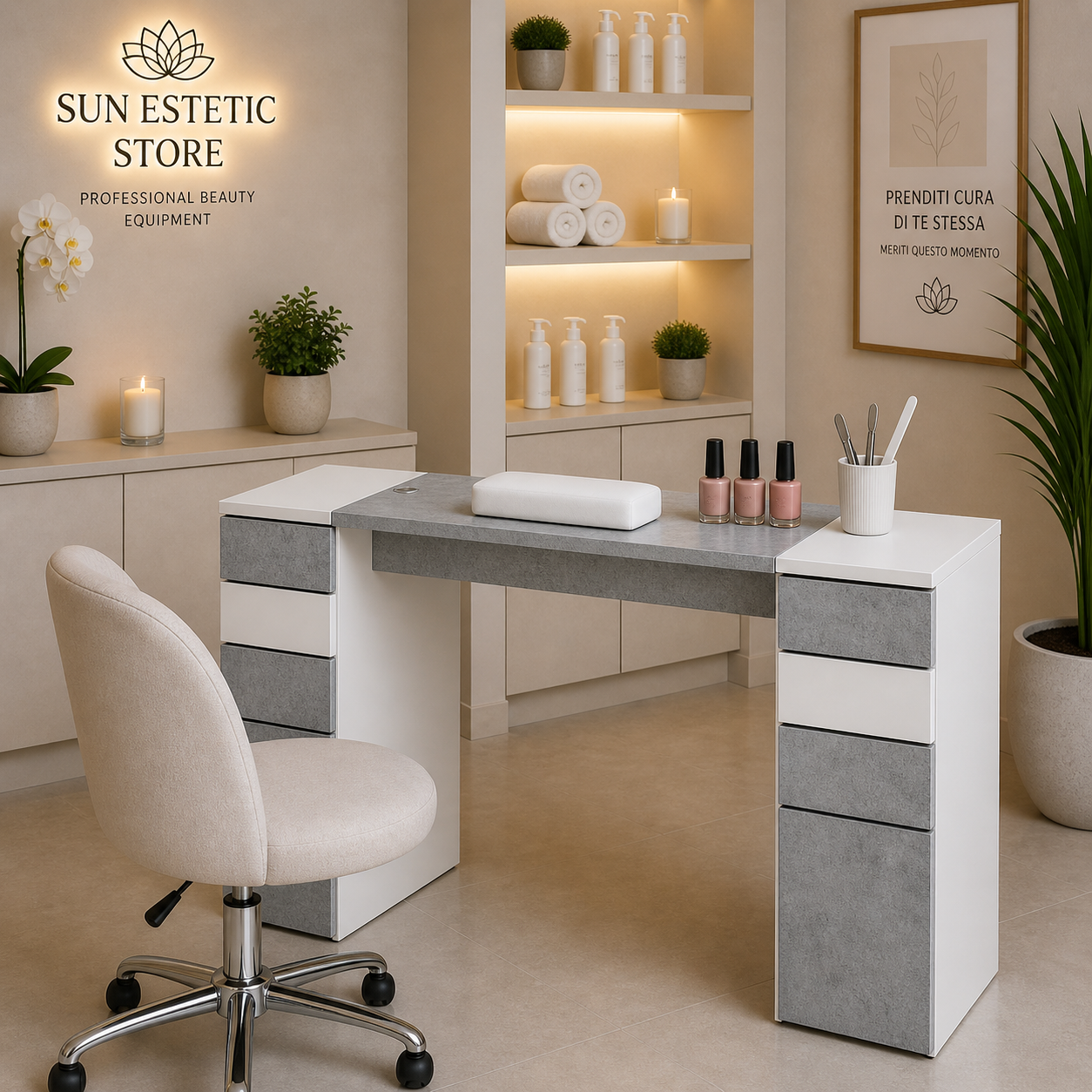 Victor 723 Tavolino manicure Nails con cassettiere