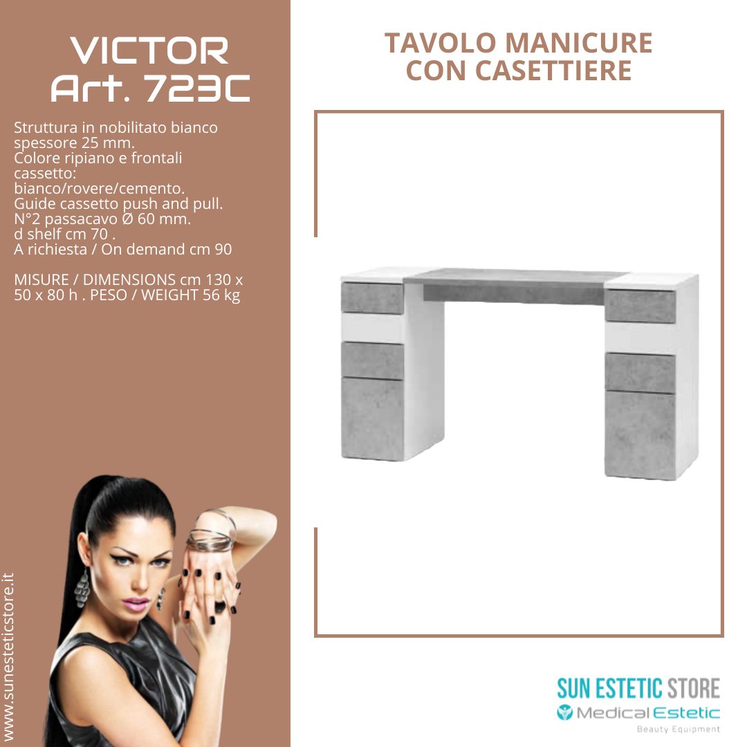 Victor 723 Tavolino manicure Nails con cassettiere