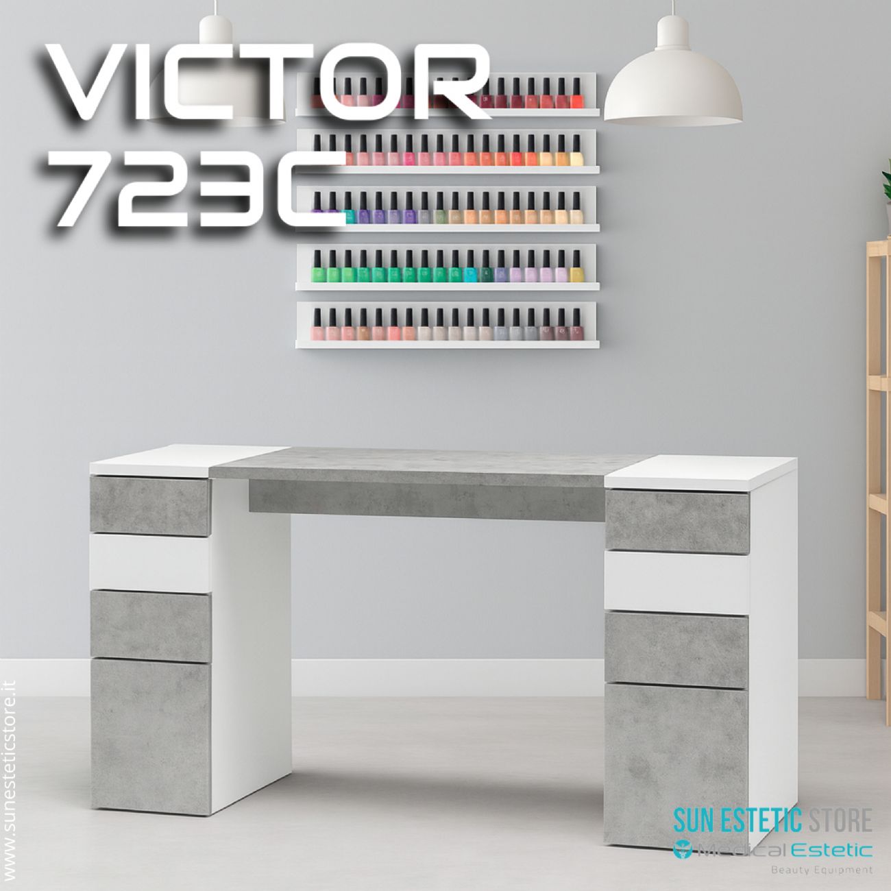 Victor 723 Tavolino manicure Nails con cassettiere