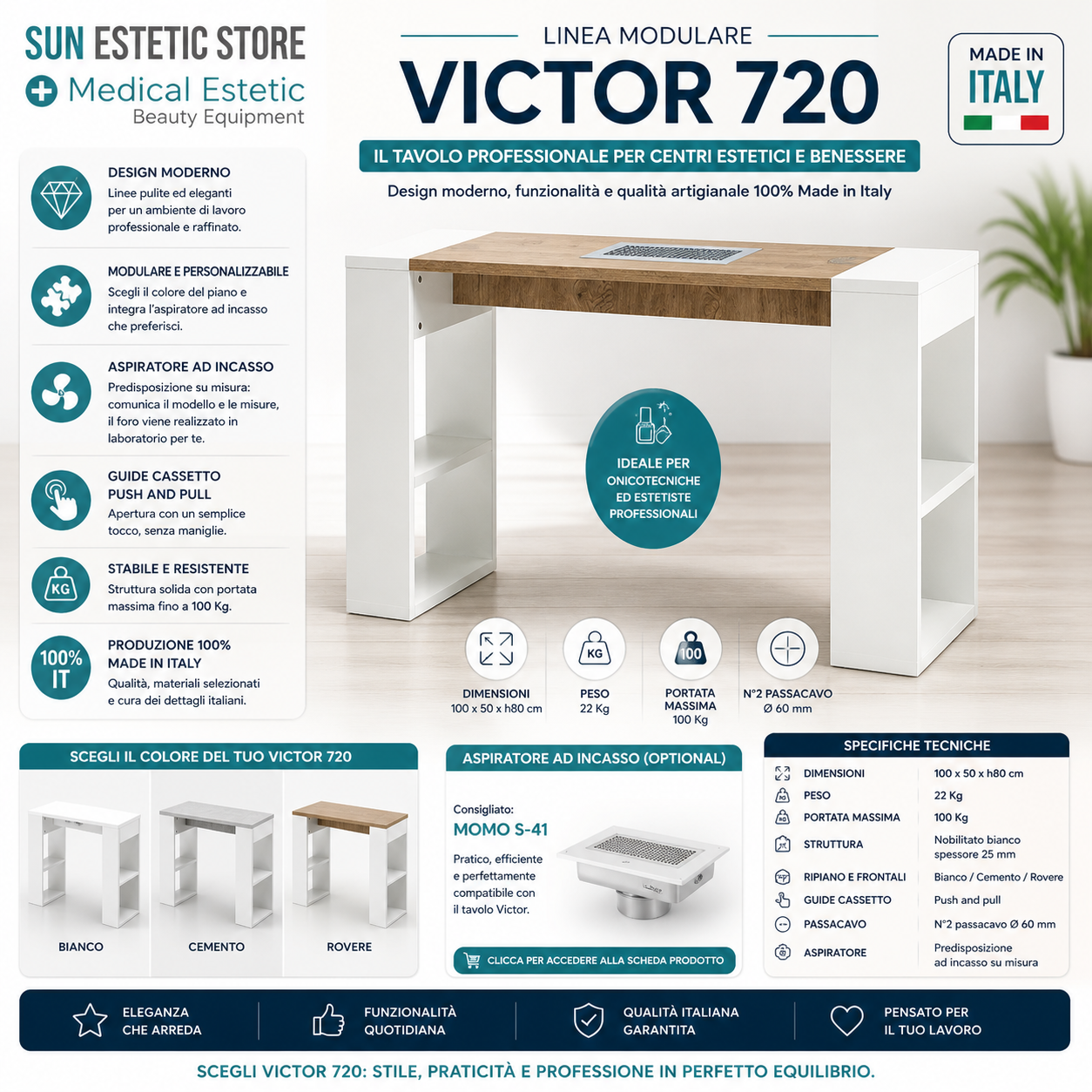 Victor 720 Tavolino manicure nails ricostruzione unghie