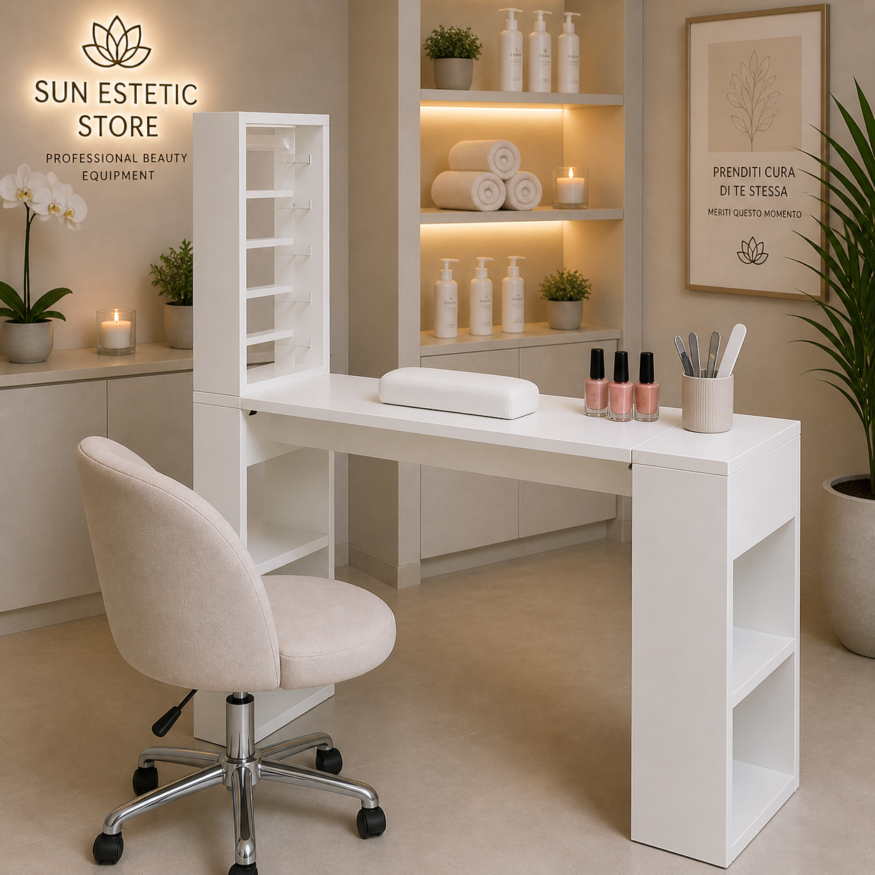 Victor 721 tavolino manicure nails con mensola