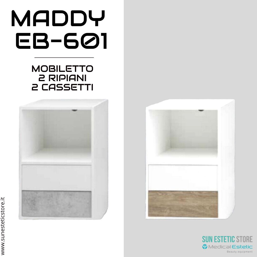 Maddy 601 R - C mobiletto modulare con 2 cassetti per apparecchiature estetica