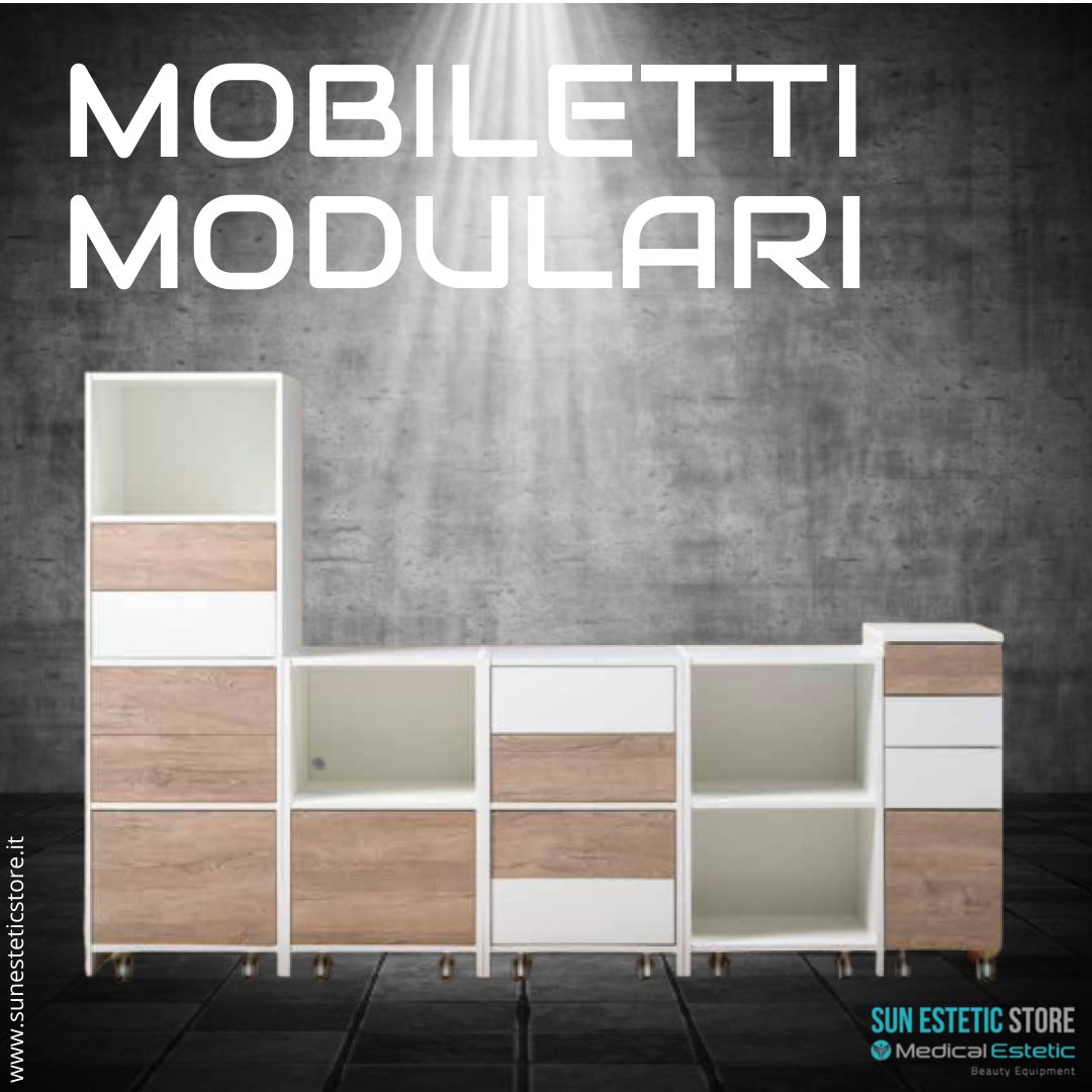 Maddy 601 R - C mobiletto modulare con 2 cassetti per apparecchiature estetica