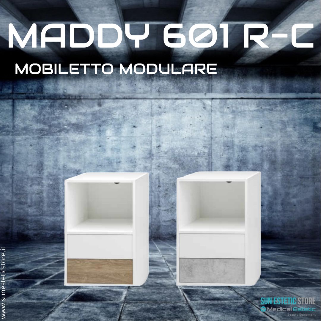 Maddy 601 R - C mobiletto modulare con 2 cassetti per apparecchiature estetica