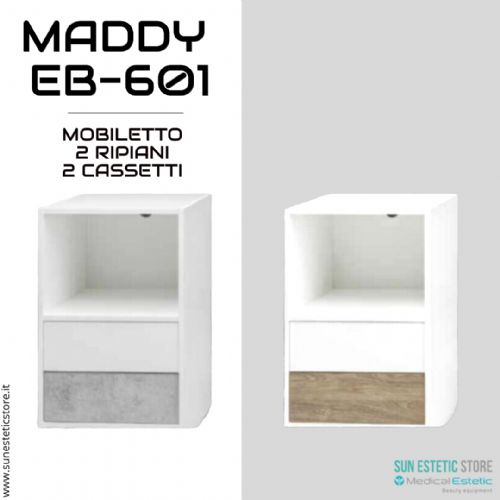 Maddy 601 R - C mobiletto modulare con 2 cassetti per apparecchiature estetica