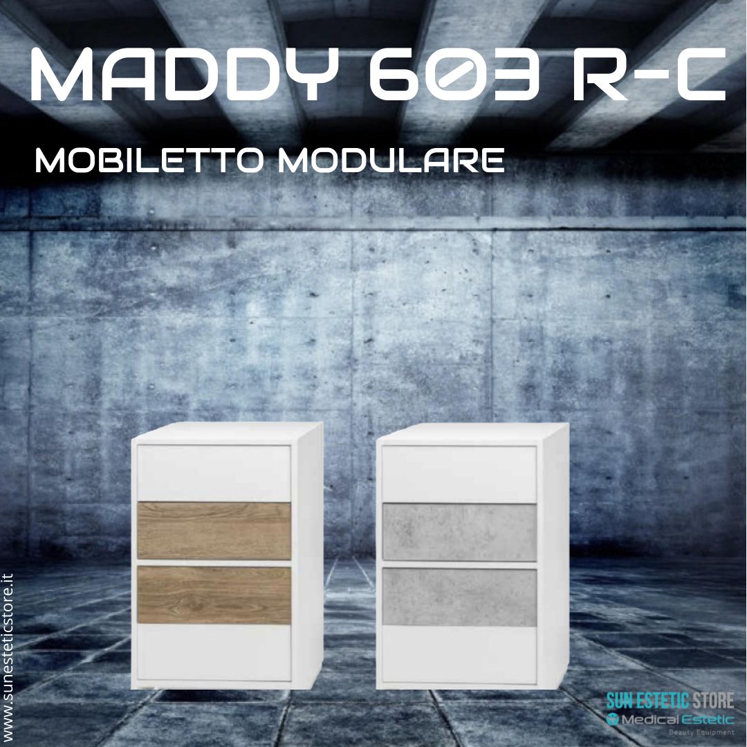 Maddy 603 R-C mobiletto modulare con  4 cassetti per apparecchiature estetica