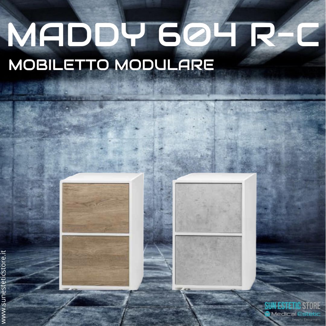 Maddy 604 R - C mobiletto modulare con 2 cassettiere per estetica