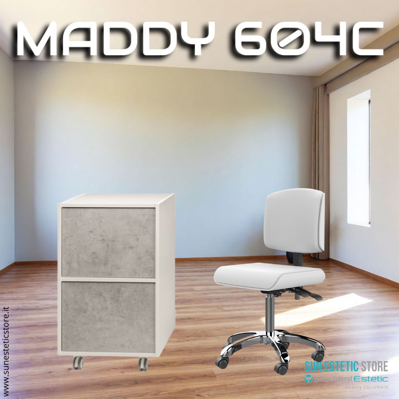 Maddy 604 R - C mobiletto modulare con 2 cassetti alti