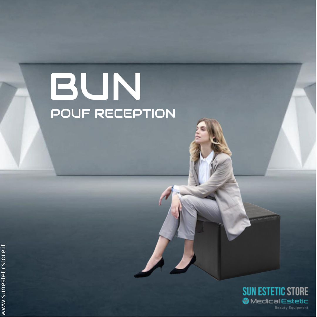 Bun Pouf in pelle reception arredamenti ingresso parrucchiere estetica