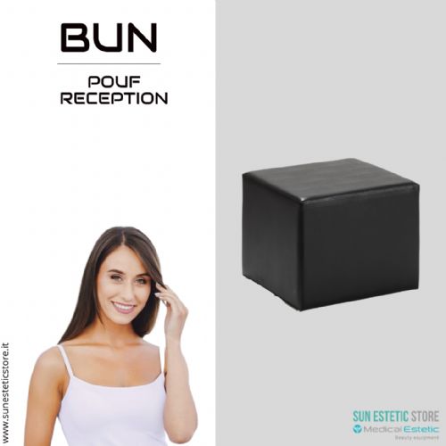 Bun Pouf in pelle reception arredamenti ingresso parrucchiere estetica