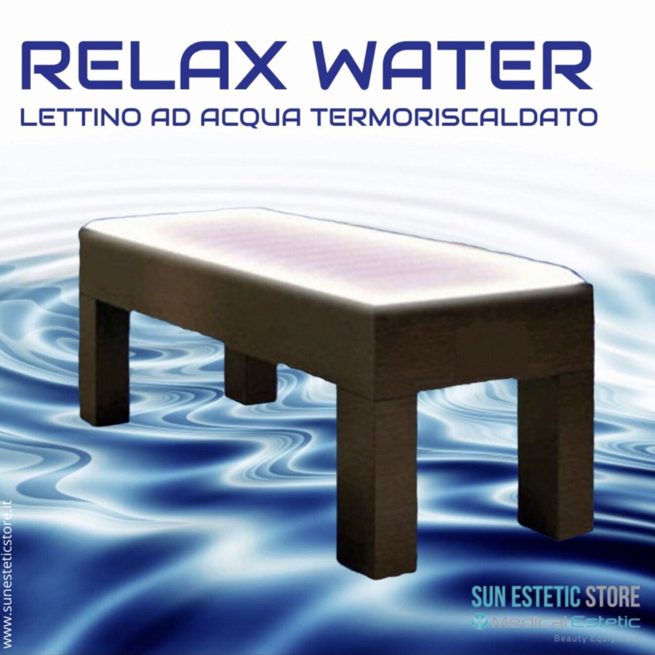 Lettino ad acqua termoriscaldato con cromoterapia wellness estetica spa