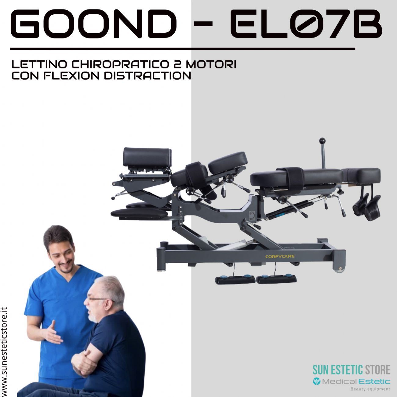 GOOND EL07B LETTINO CHIROPRATICO CON FLEXION DISTRACTION