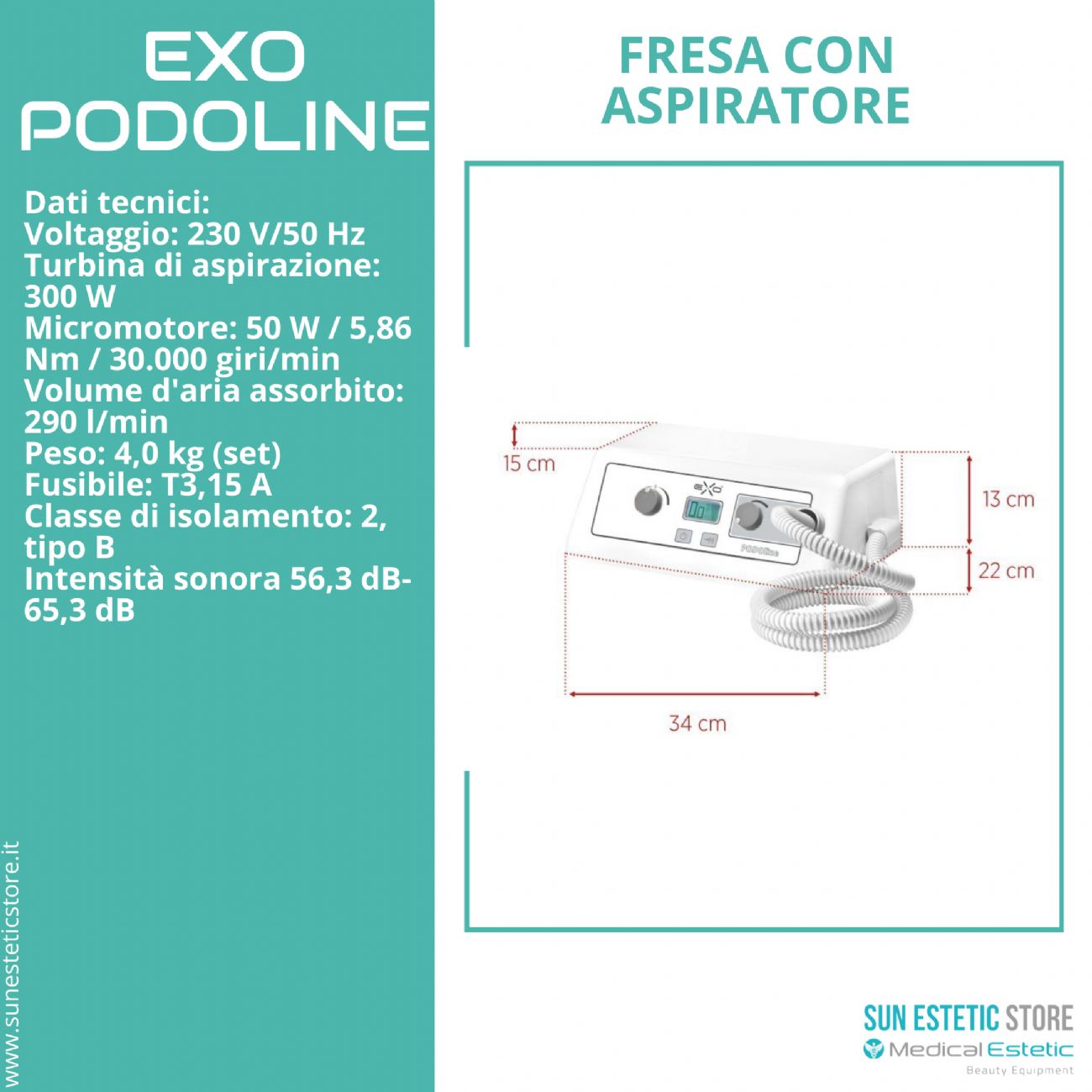 Exo Podoline micromotore fresa podologica con aspirazione