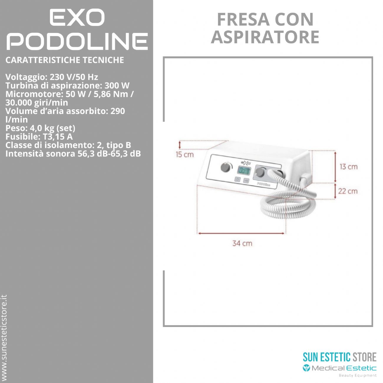 Exo Podoline micromotore fresa podologica con aspirazione