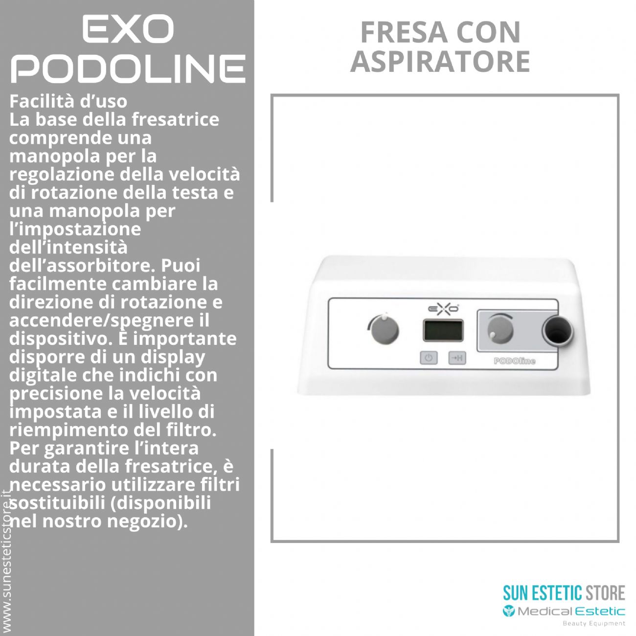 Exo Podoline micromotore fresa podologica con aspirazione