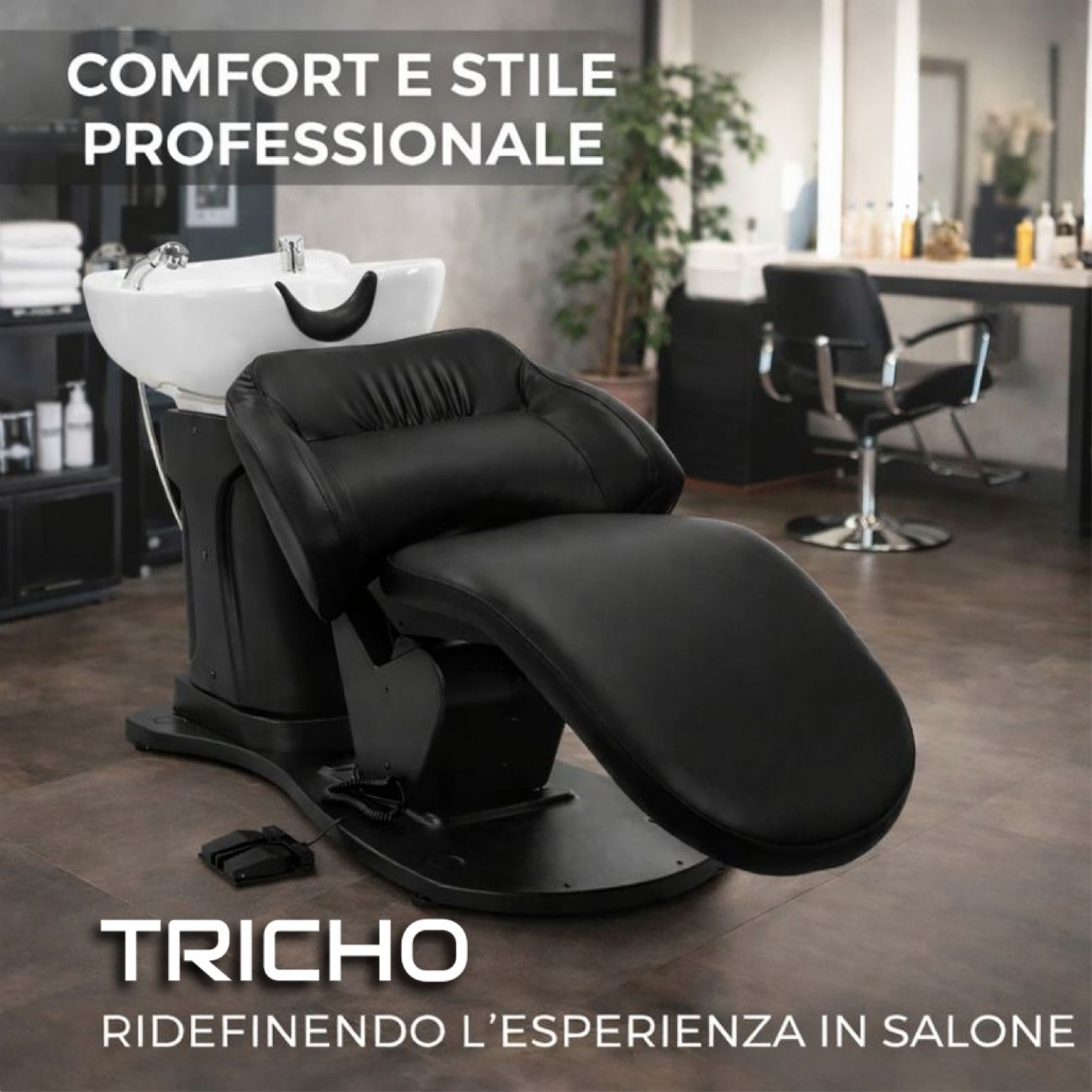 Tricho poltrona lettino lavatesta motorizzata