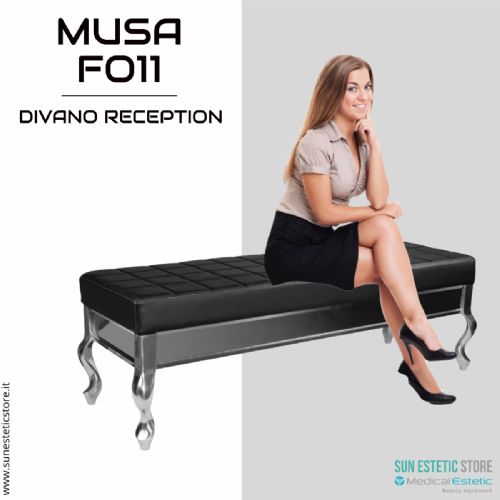 Musa F011 divano in pelle reception arredamenti ingresso parrucchiere estetica