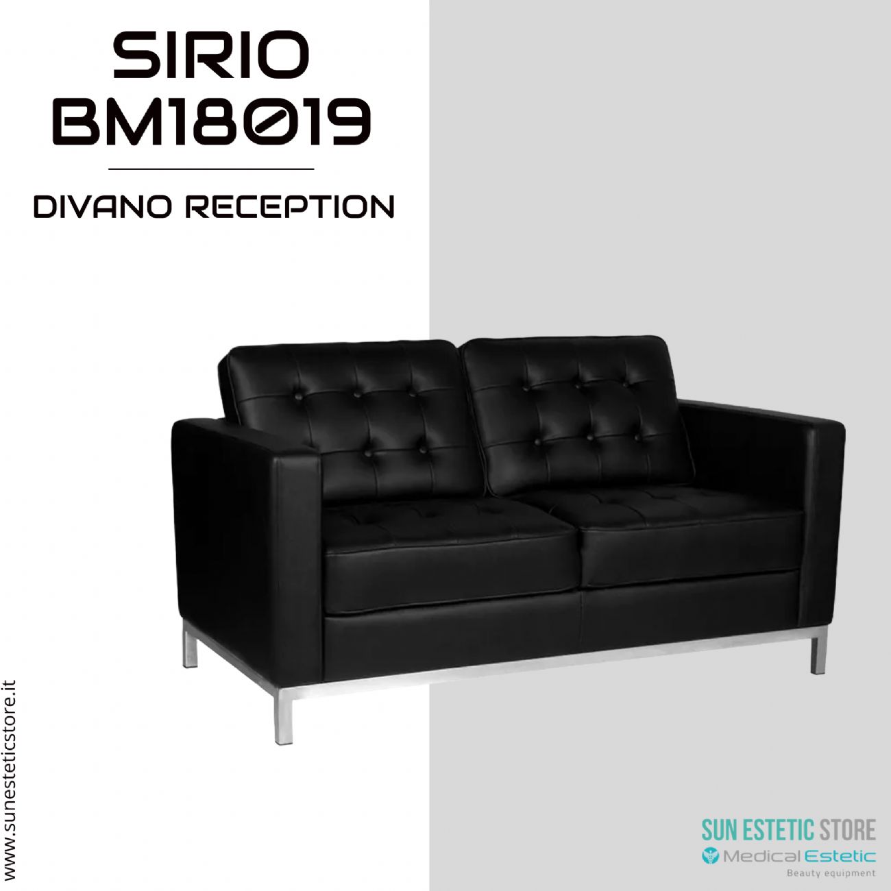 Sirio BM18019 divanetto in pelle reception arredamenti parrucchiere estetica