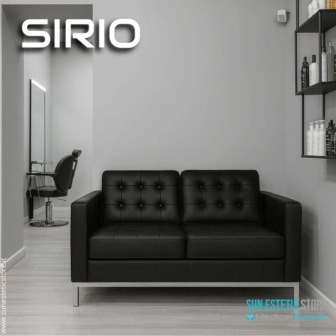 Sirio BM18019 divanetto in pelle reception arredamenti parrucchiere estetica