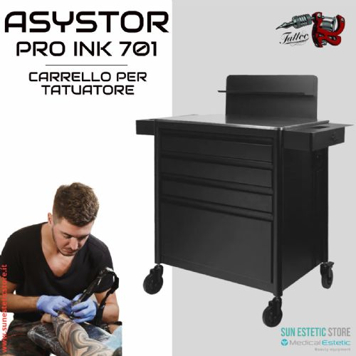 Asystor Pro Ink 701 stazione cassettiera specifico per studio tattoo tatuatore
