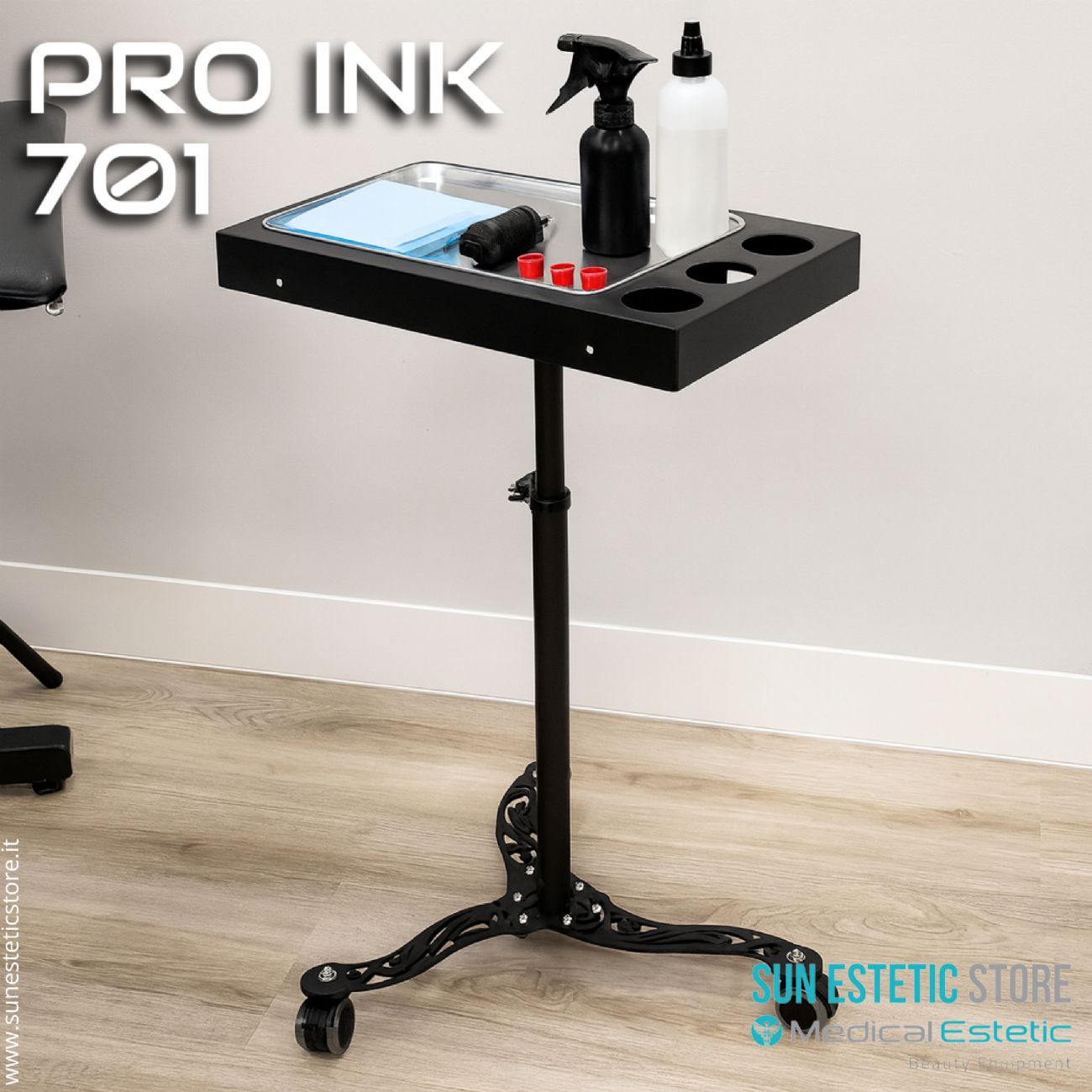 Pro Ink 716 carrello supporto per studio tattoo tatuatore colore nero