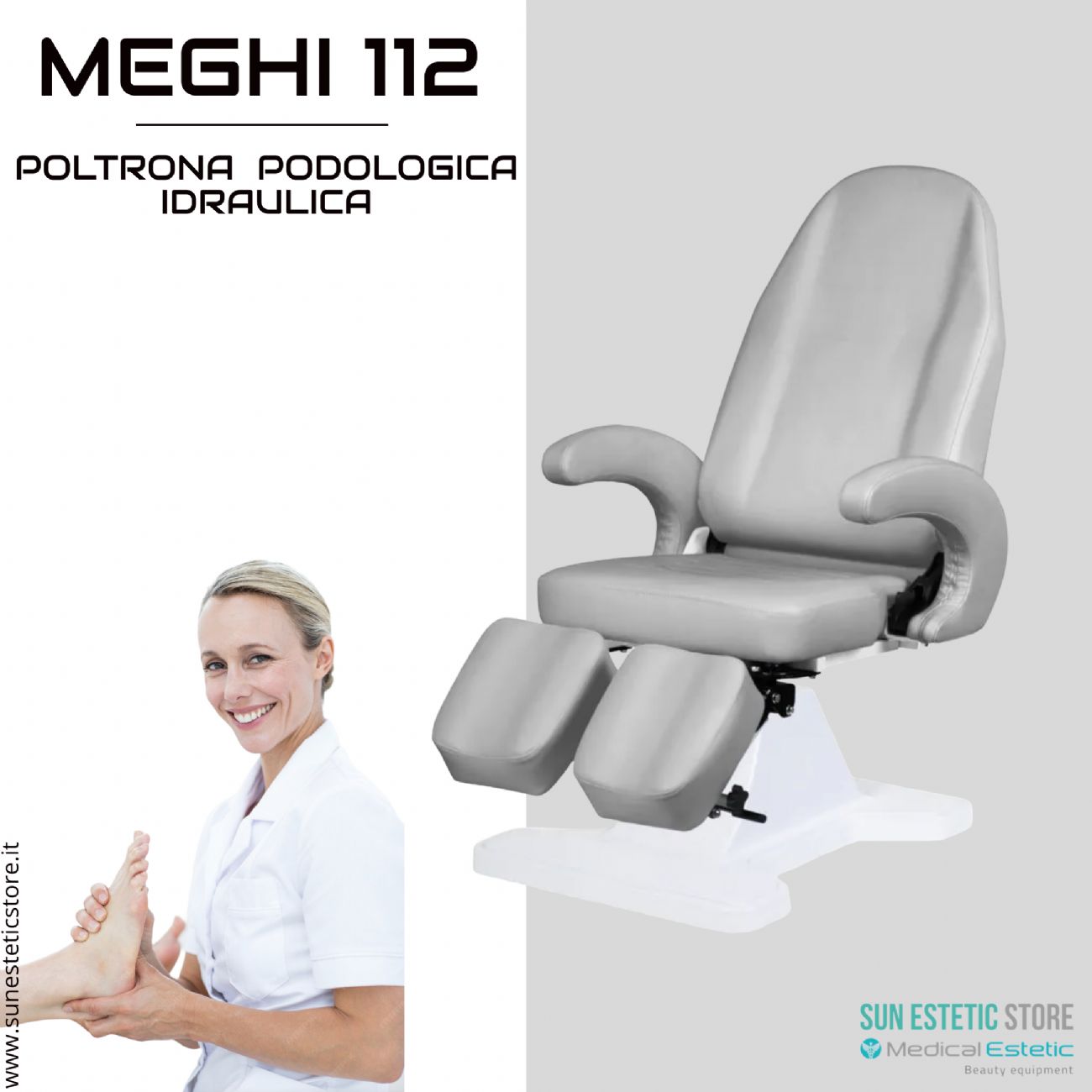 Meghi 112 poltrona podologica idraulica per pedicure estetica centro benessere