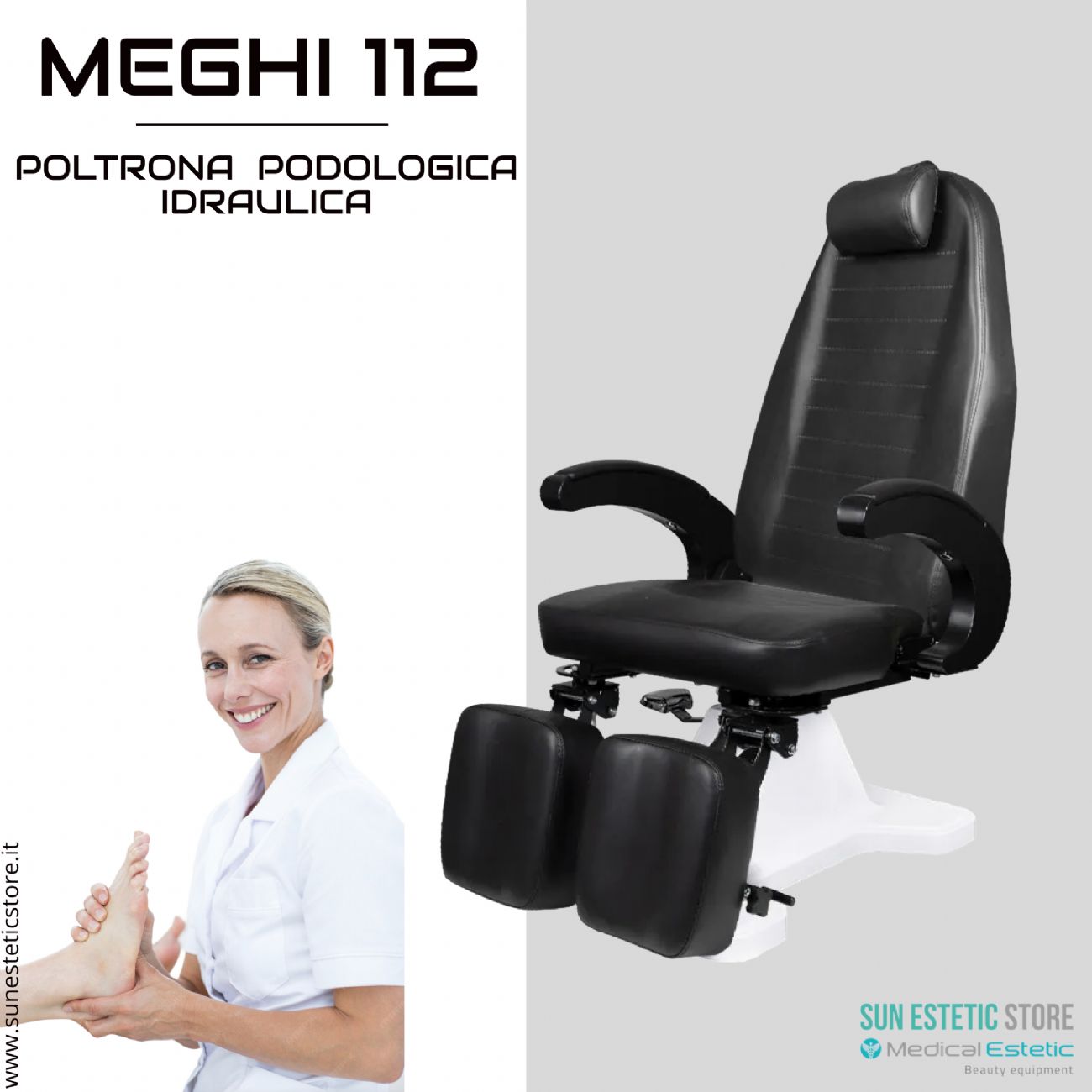 Meghi 112 poltrona podologica idraulica per pedicure estetica centro benessere