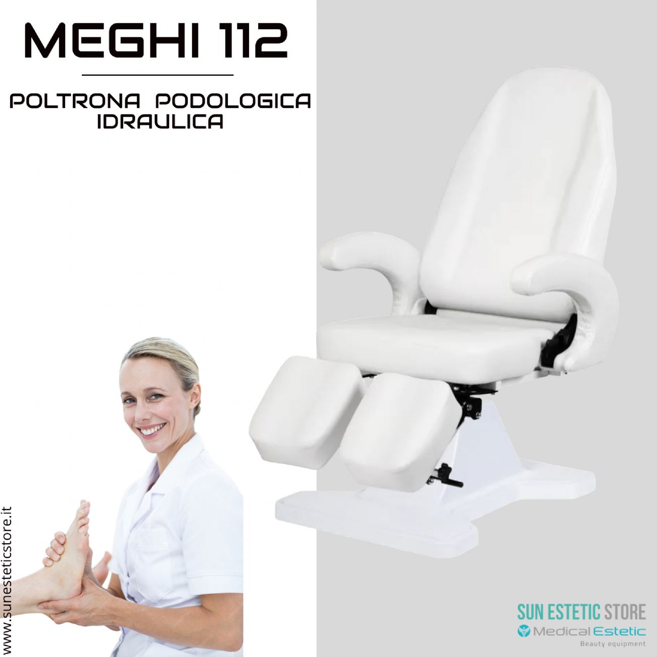 Meghi 112 poltrona podologica idraulica per pedicure estetica centro benessere