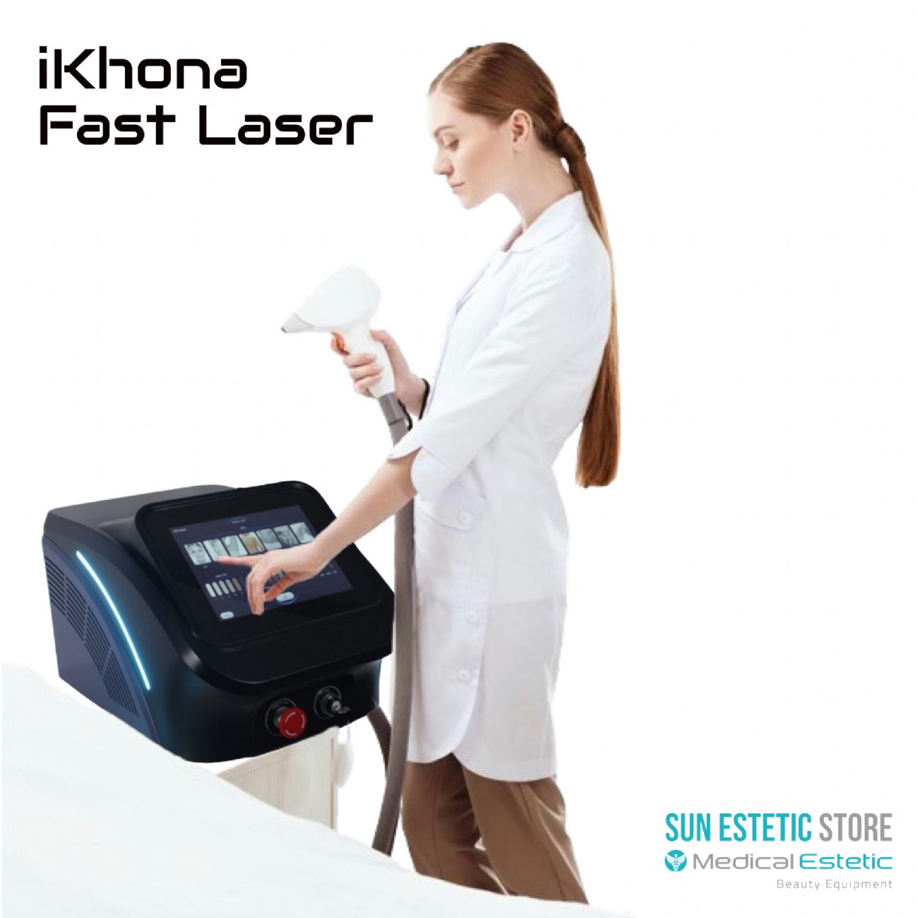 iKhona Fast Laser diodo 2 lunghezze d'onda 808 - 1064 nm - 1000W portatile estetica 40J